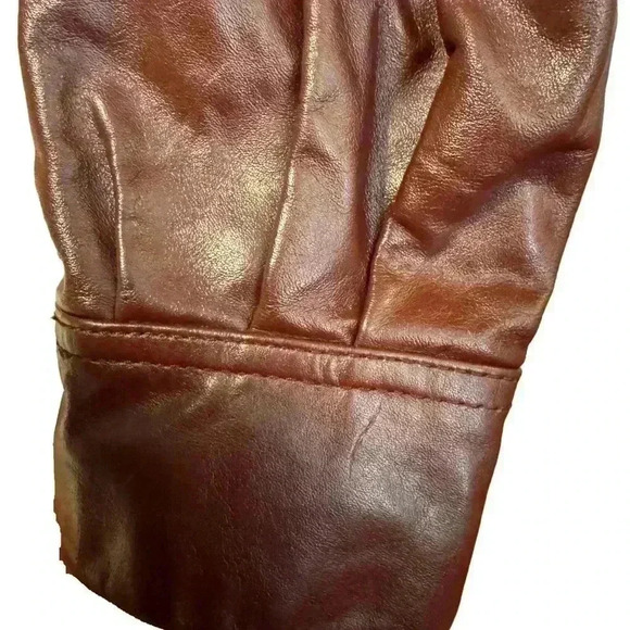 ‼️SOLD‼️ VINTAGE High Sierra Oxblood Genuine Leather Bomber Jacket Size 11-12 - Picture 6 of 10